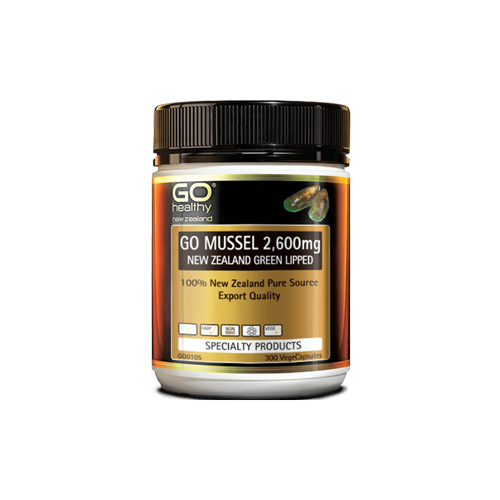 GO healthy Go Mussel 2600mg NZ Green Lipped 300 Capsules